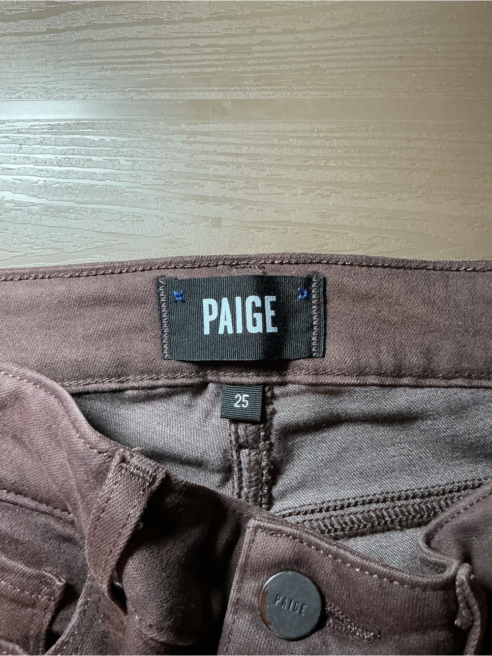 PAIGE Women's Brown Skinny Jeans - Picture 7 of 9